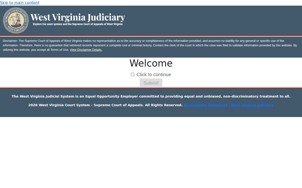 Raleigh County court record search portal interface